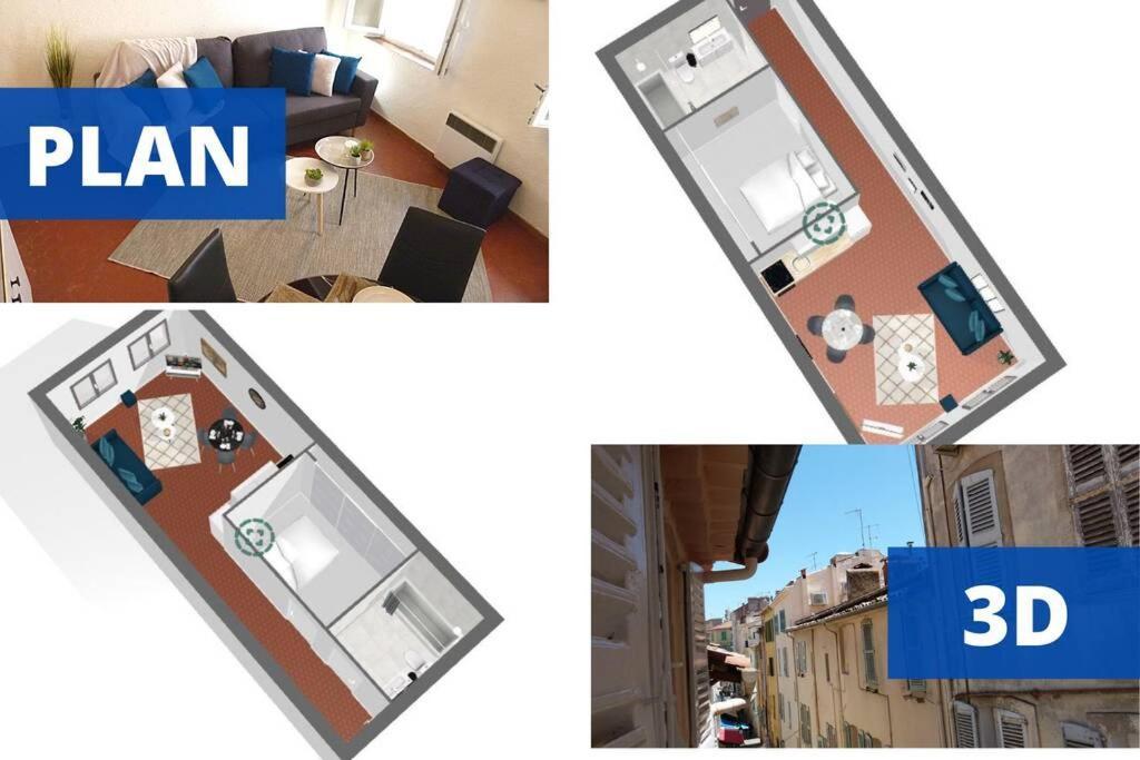 Ferienwohnung Le Jos - 2Min Palais-100M Mer-Verriere Cote D'Azur Cannes Exterior foto